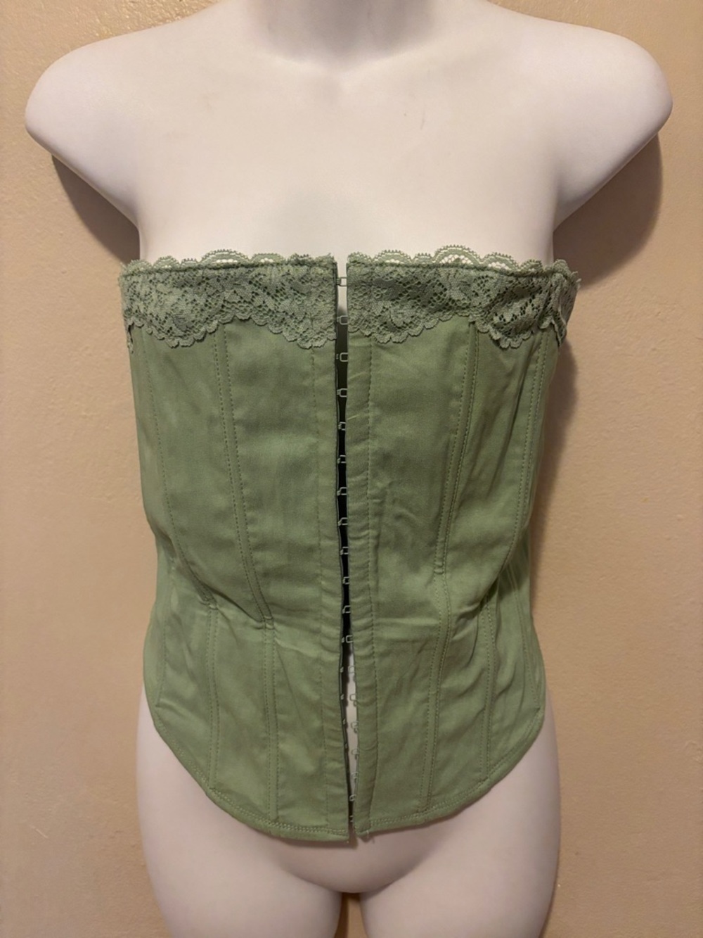 Windsor Sage Green Strapless Corset Top